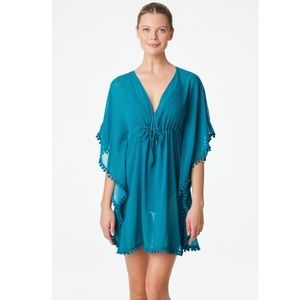 Bleu Rod Beattie GYPSET CAFTAN SWIMSUIT COVER UP deep blue